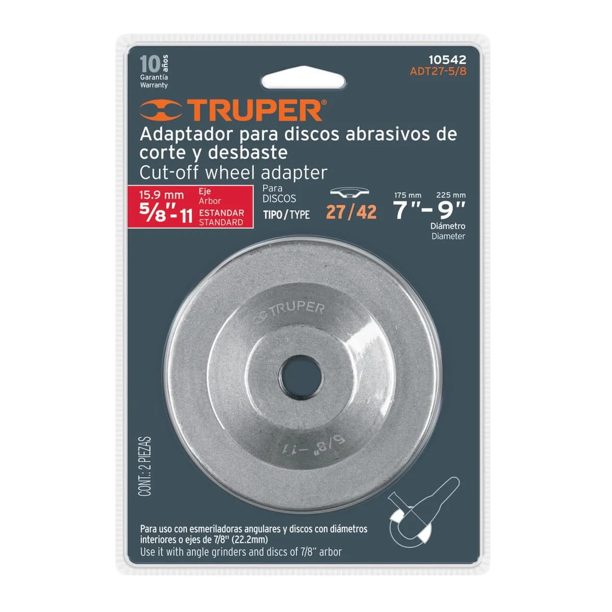 ADAPTADOR TRUPER 5/8 D/DISCO ABRAS ADT27 10542