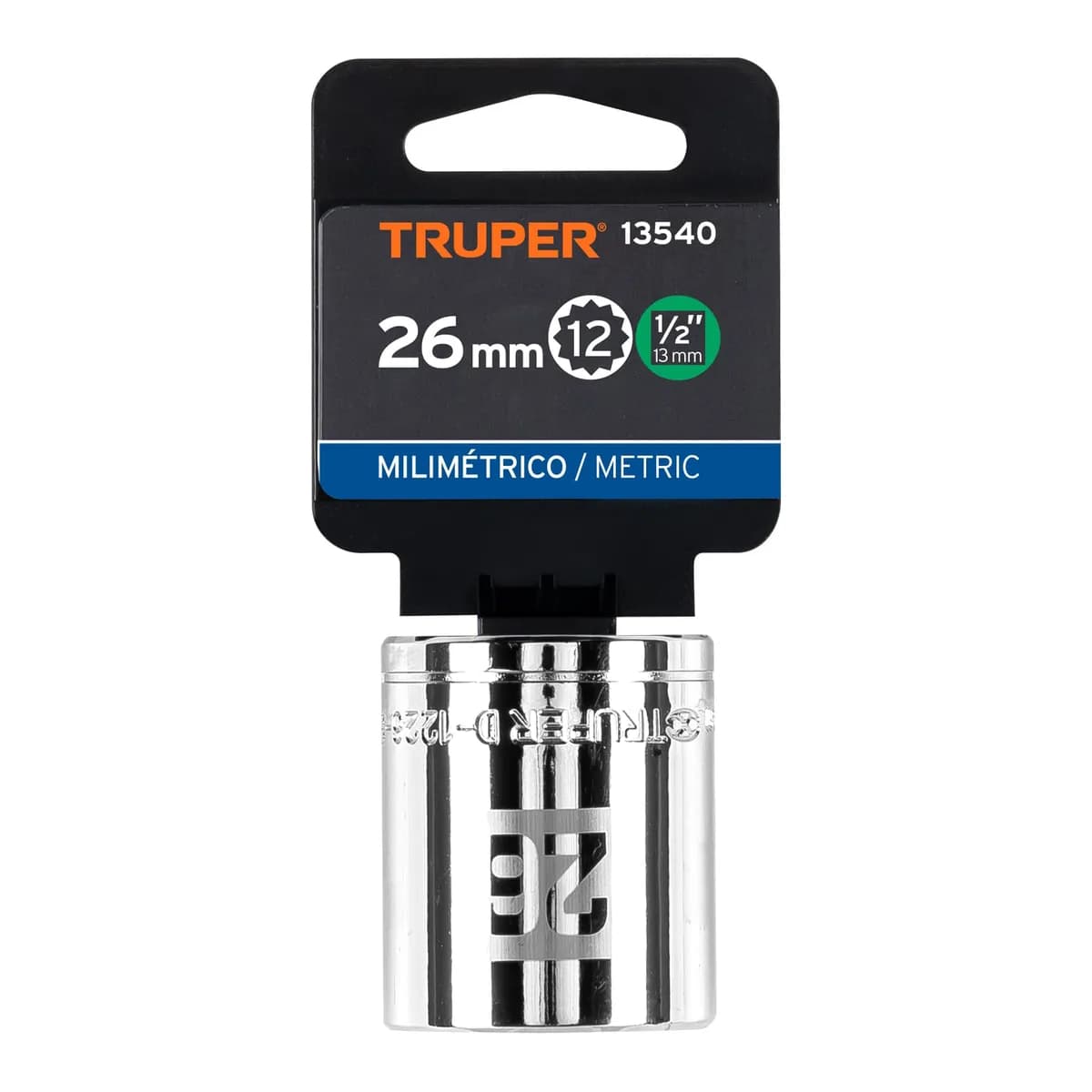 CUBO 26mm X 1/2 ESTRIADO TRUPER D-5426-EM 13540