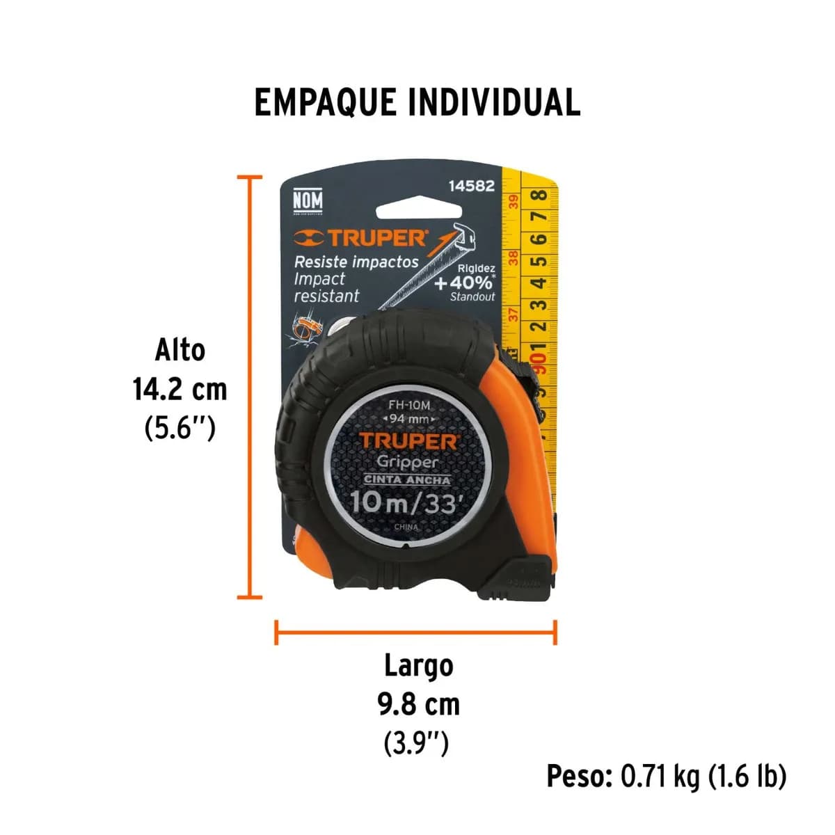 CINTA METRICA TRUPER 10M/33FT FH-10M 14582