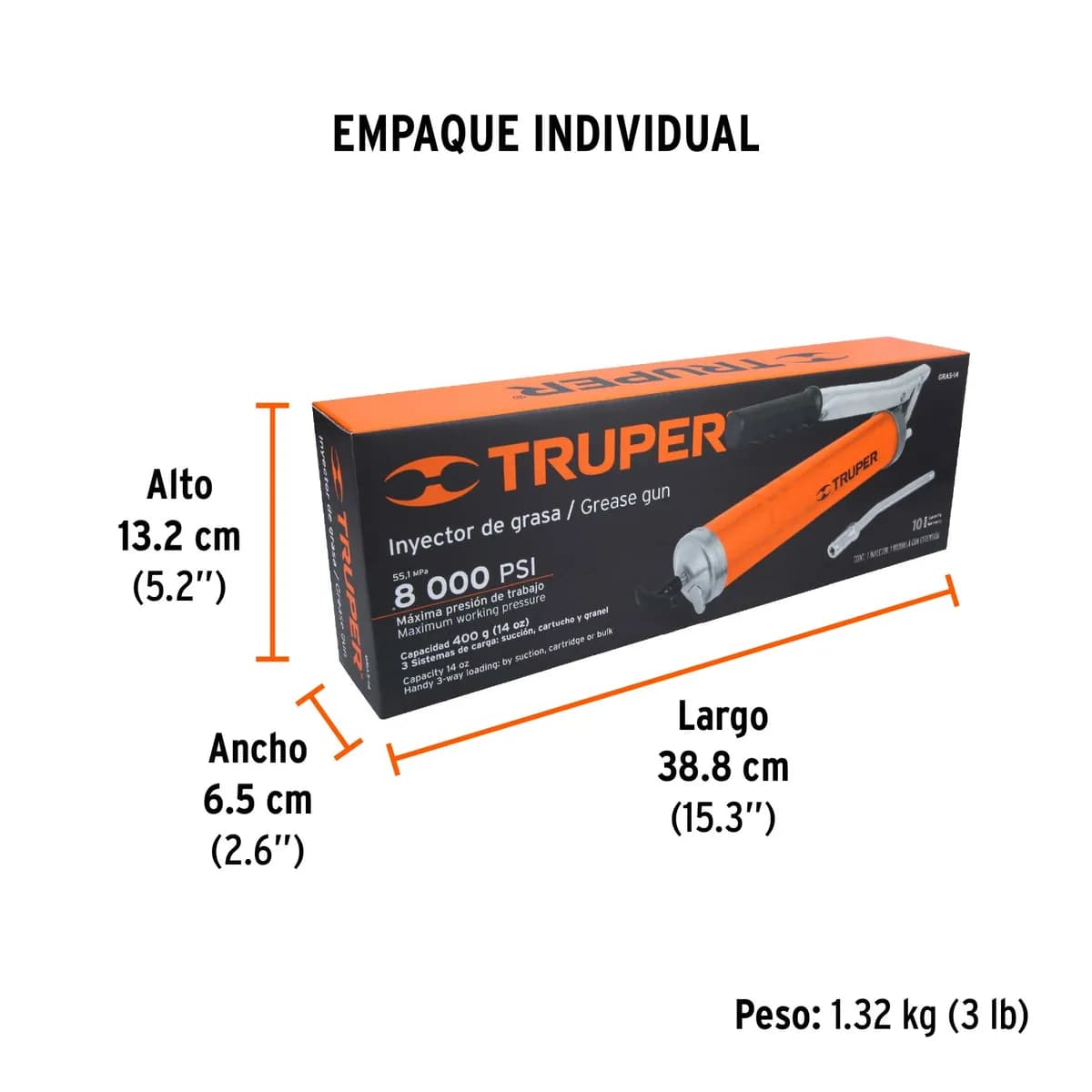 ENGRASADORA TRUPER GRAS-14 8,000psi 14860