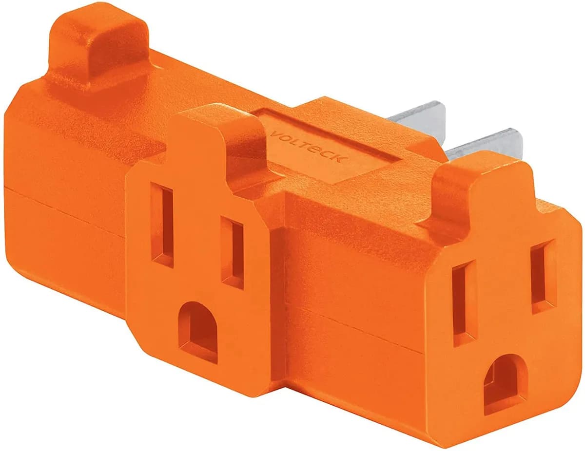 Adaptador Tomac 3 Salida tipo T CONECTOR VOLTECK triple MUL-360 46804 naranja