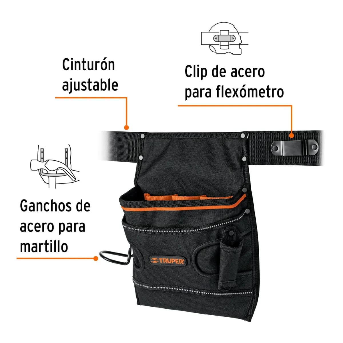 PORTA HERRAMIENTA 7 BOLSILLO TRUPER 15312