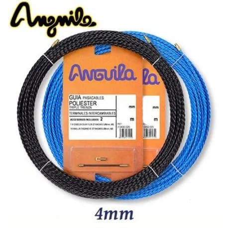 CINTA ELECTRICA 30M 4MM ANGUILA NEGRA PASACABLE