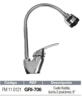 MEZCLADORA FERMETAL MONOMANDO FREG C/CABEZAL GRI-706