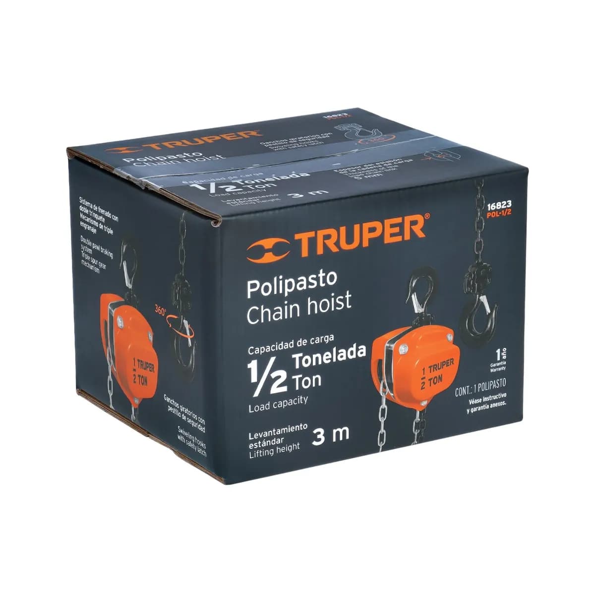 Diferencial de cadena 1/2 TON TRUPER POL-1/2 16823