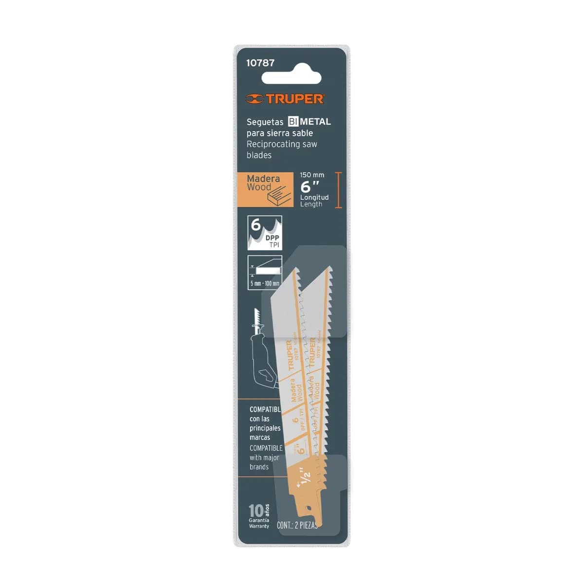SEGUETA P/SIERRA 6 PULG 2/1 SE-66M TRUPER 10787 RECIPROCADORA SABLE
