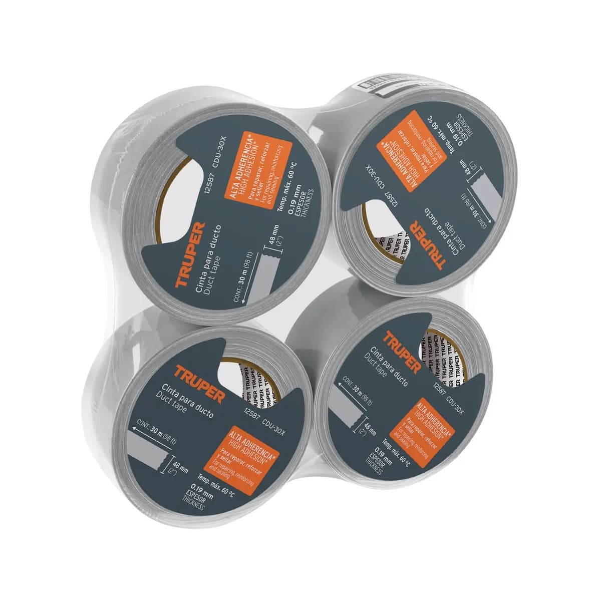 TAPE DUCTO TRUPER 30M X 50MM CDU-30X 12587