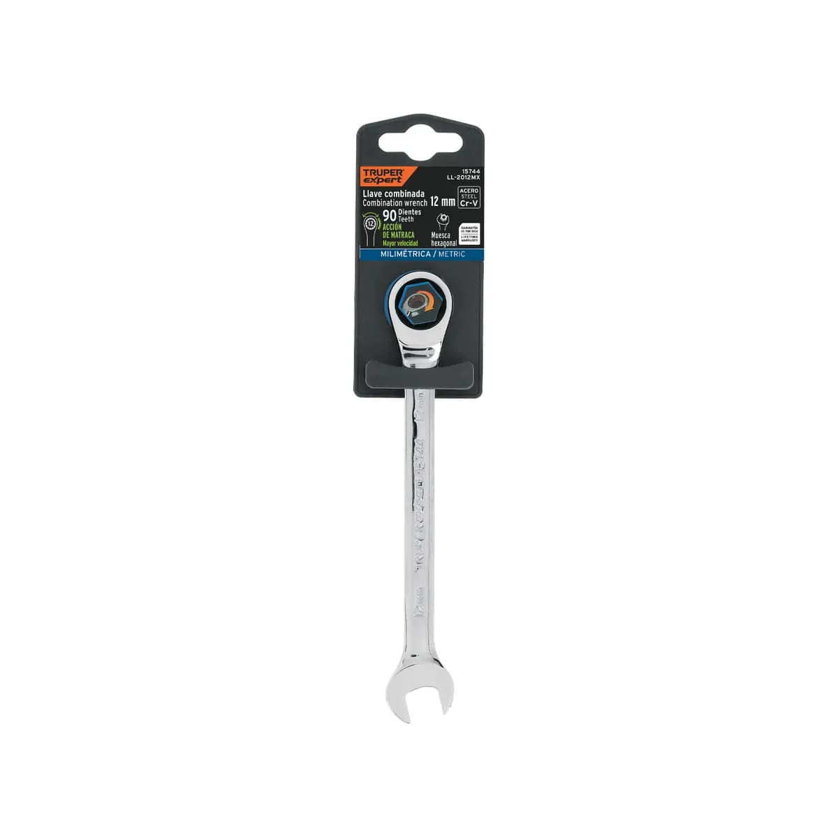 Llave combinada 12mm C/MATRACA TRUPER LL-2012MX 15744
