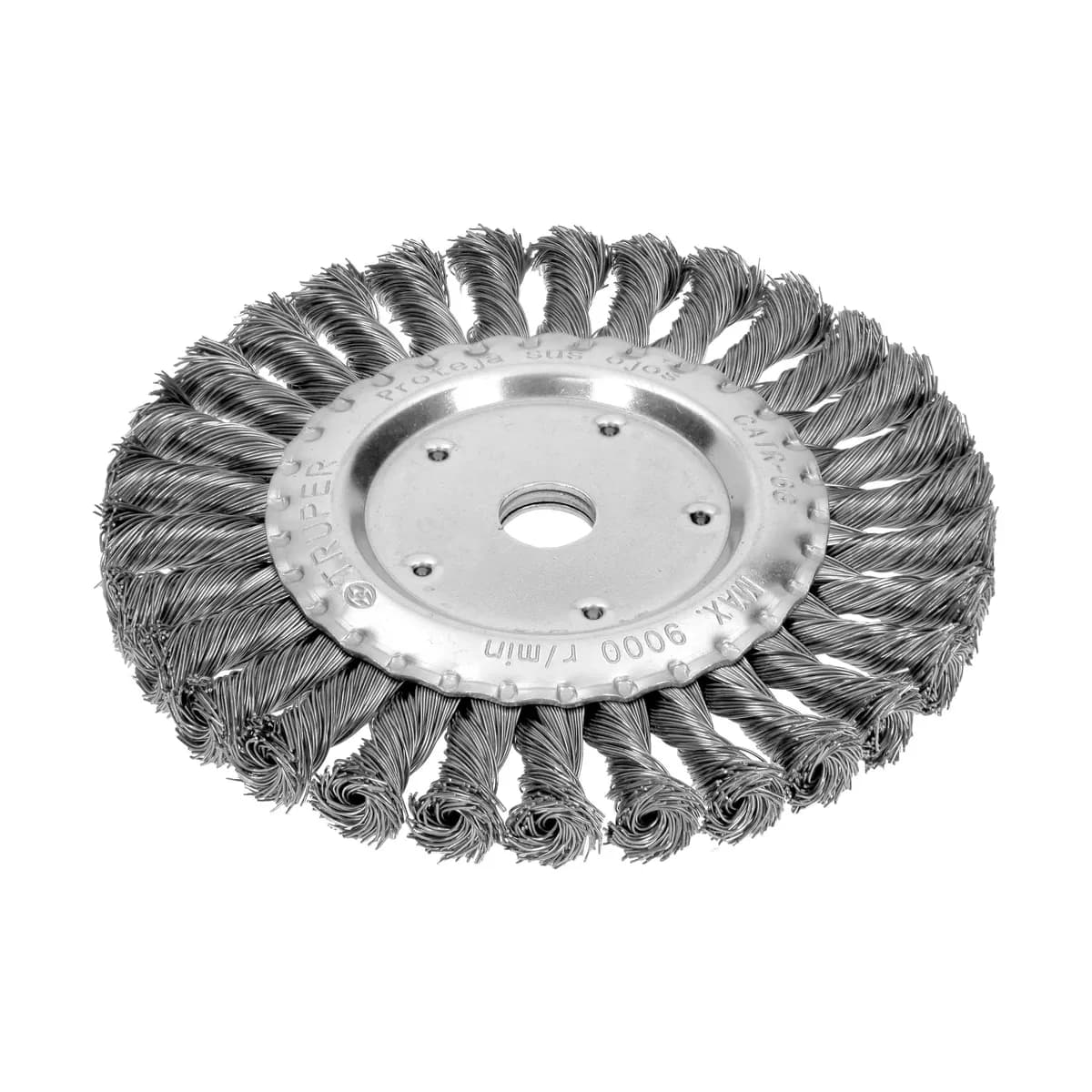 Cepillo Circular 6x5/8 Trenzado Alambre 0.51mm TRUPER CATR-6G 11599 p/Esmeril Banco