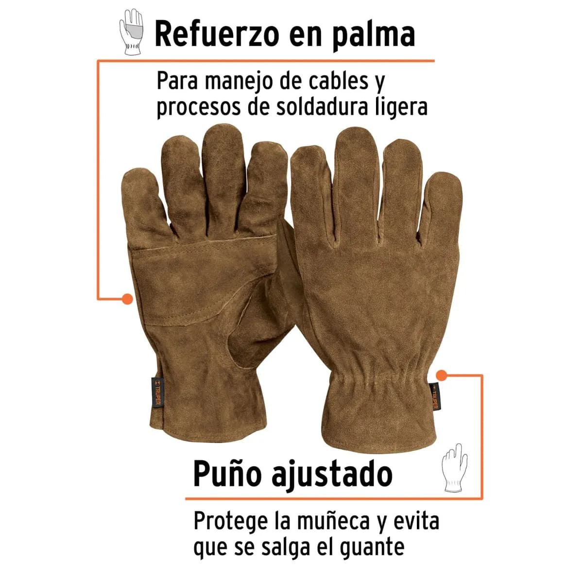 Guante p/Electricista TRUPER Premium Carnaza GU-715 14289