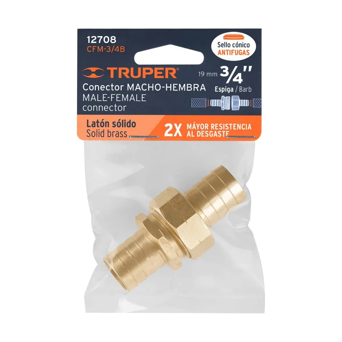 JUEGO CONEXION MANG 3/4 TRUPER CFM-3/4B 12708 macho-hembra