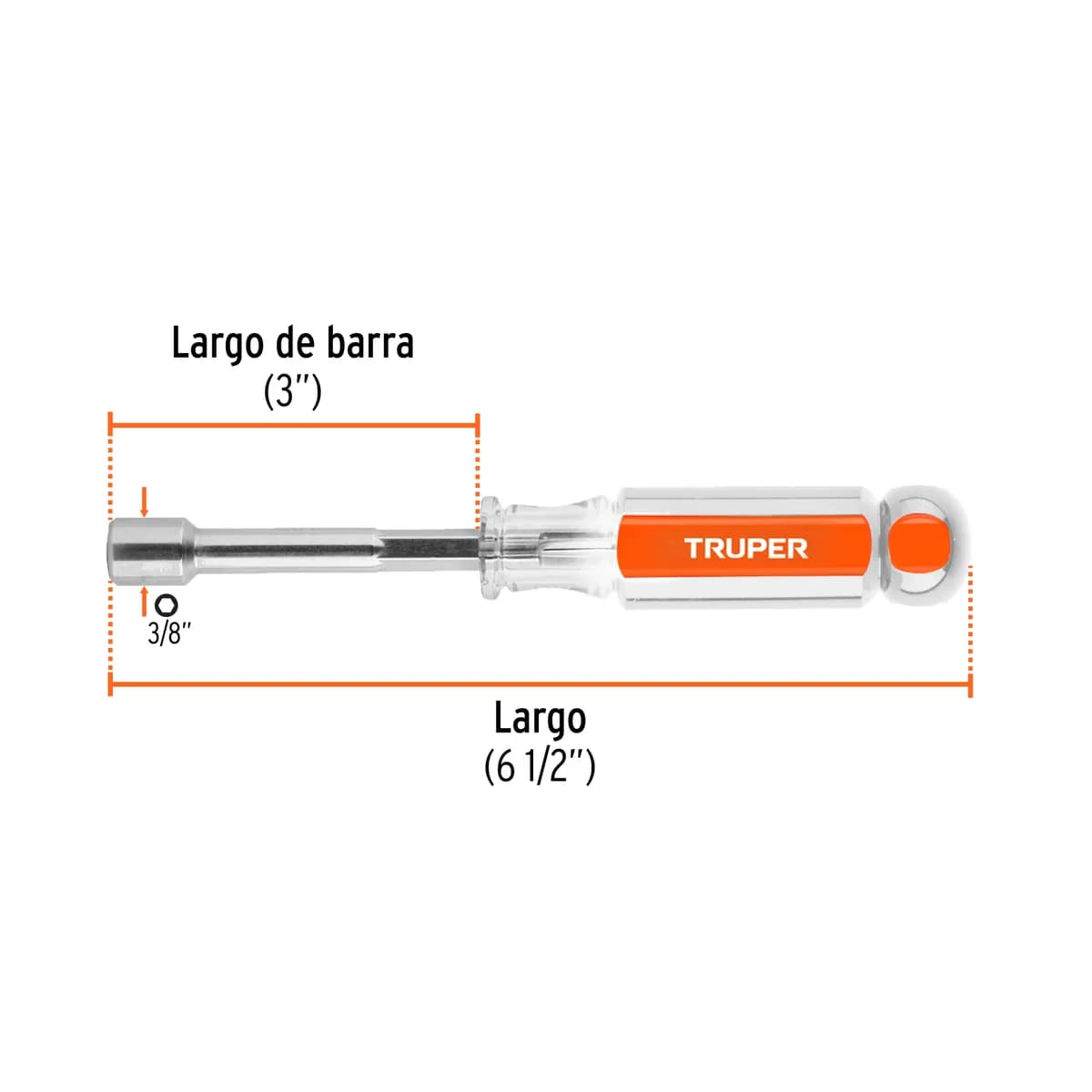 DESTORNILLADOR TRUPER DE CUBO DJ-3/8" 14128