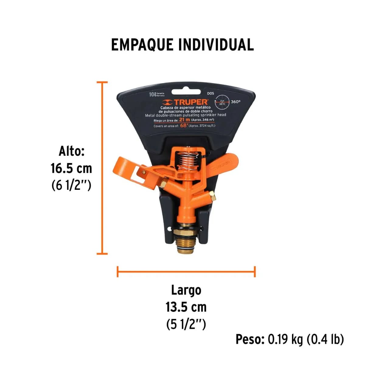 CABEZA ASPERSOR METALICO TRUPER DOS 10324