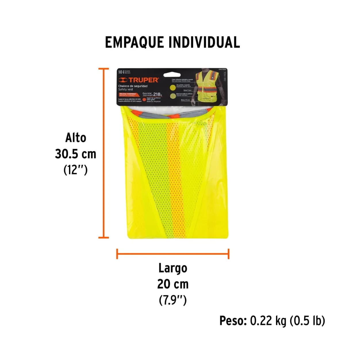CHALECO Verde unitalla c/bolsillos TRUPER CHS-700V 13476