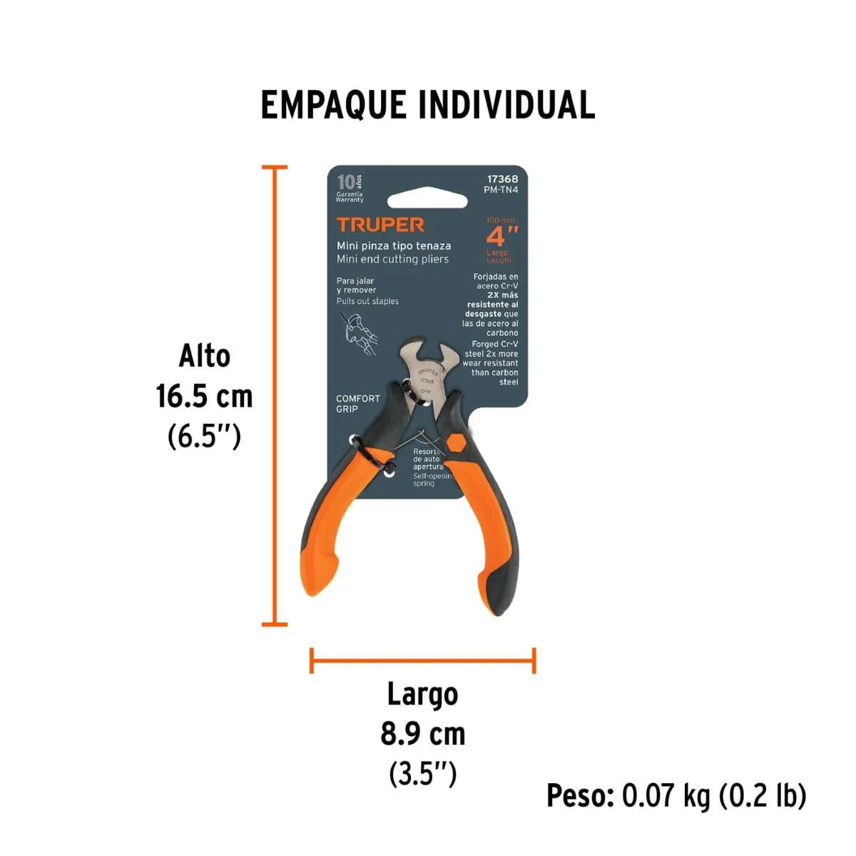 PINZA Miniatura Tenaza 4 1/16" truper pm-tn4 17368