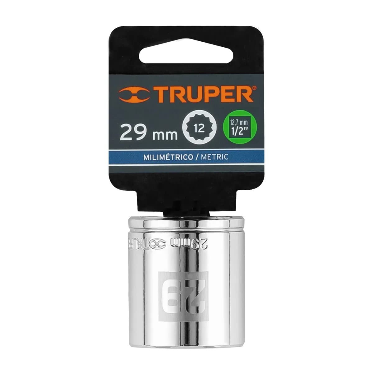 CUBO 29MM X 1/2 ESTRIADO MECANICO TRUPER D-1229-EM 13543