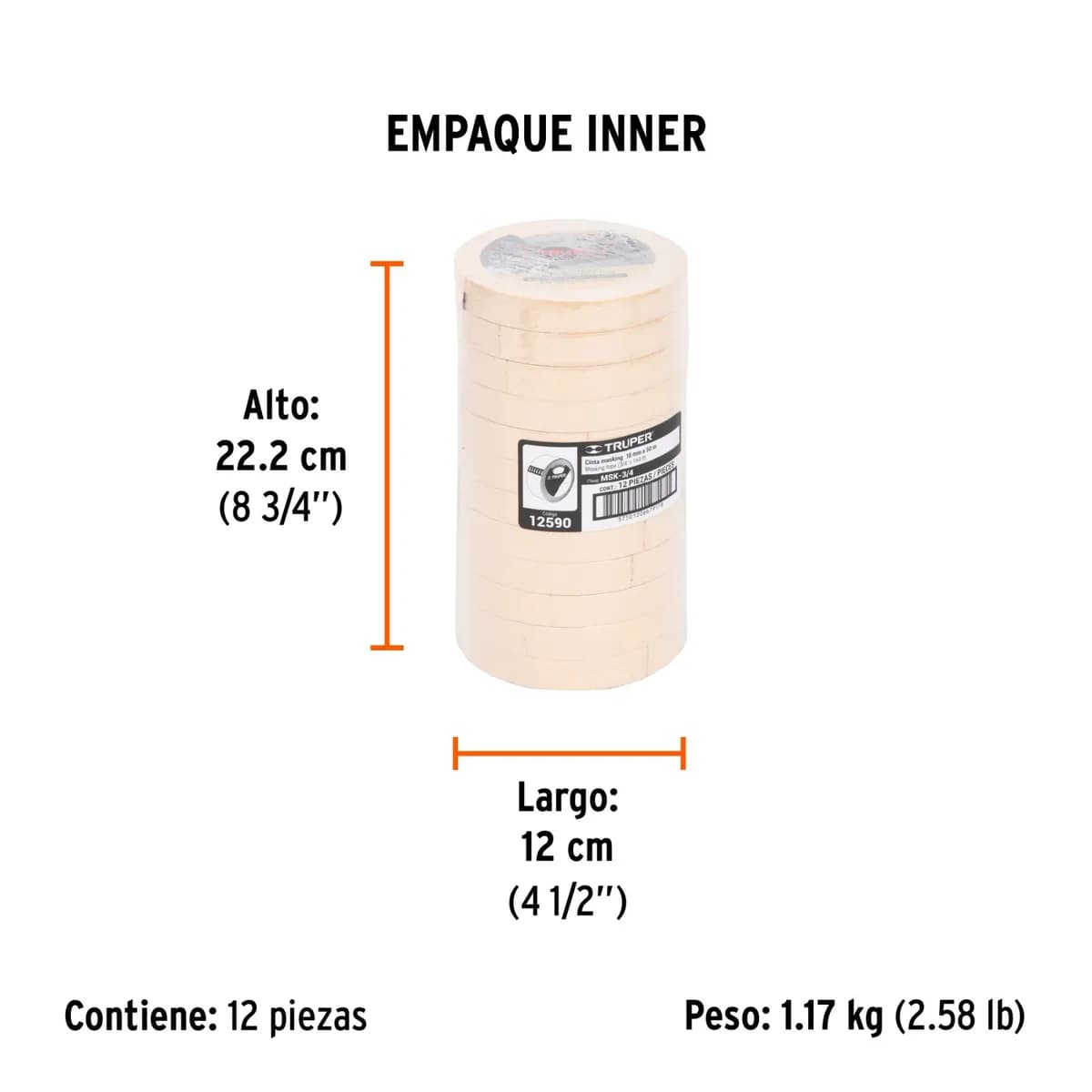 MASKING TAPE TRUPER 3/4 CREMA MASK-3/4 12590