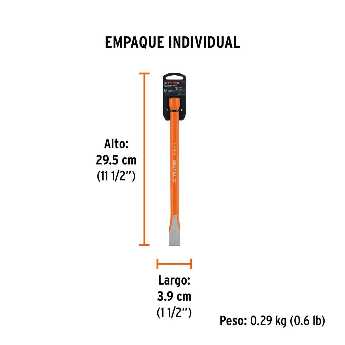 CINCEL PLANO 3/4X10 TRUPER C-3/4X10 12145