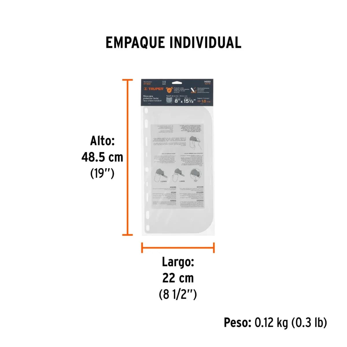 REPUESTO PARA PROTECT FACIAL TRUPER REF-PF 14222 para casco