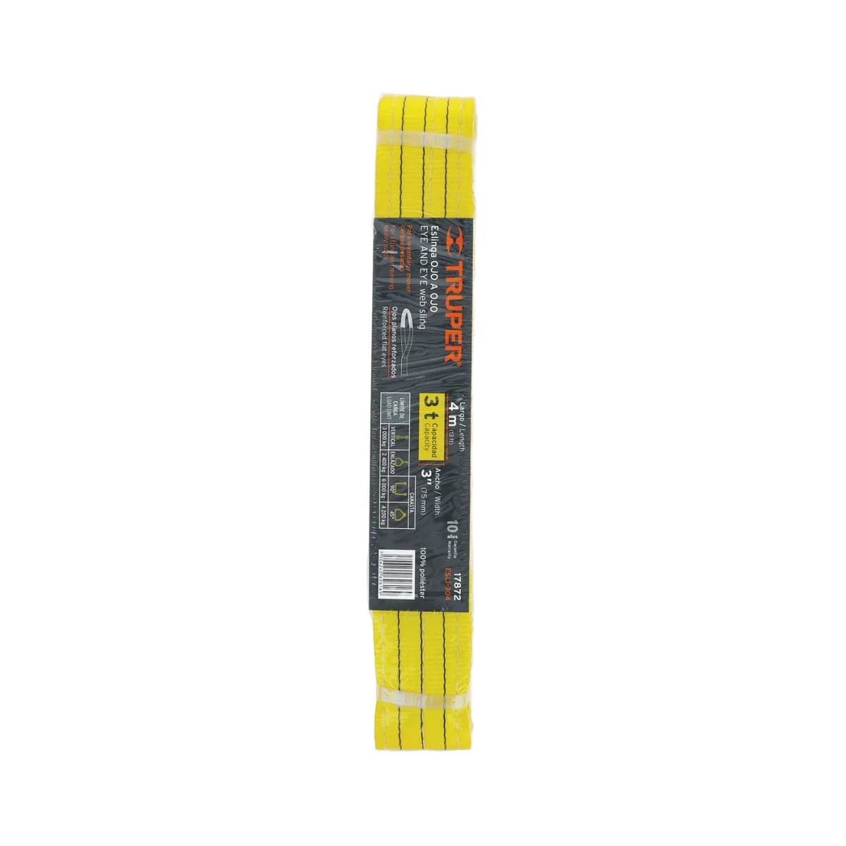 Eslinga 3pulgx4m 3ton TRUPER Amarilla ojos planos esli-304 17872