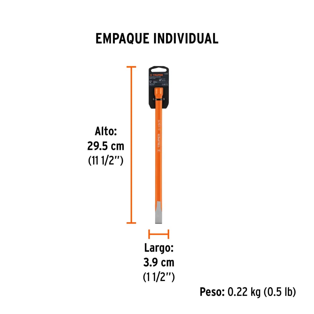 CINCEL PLANO 1/2X10 TRUPER C-1/2X10 12121
