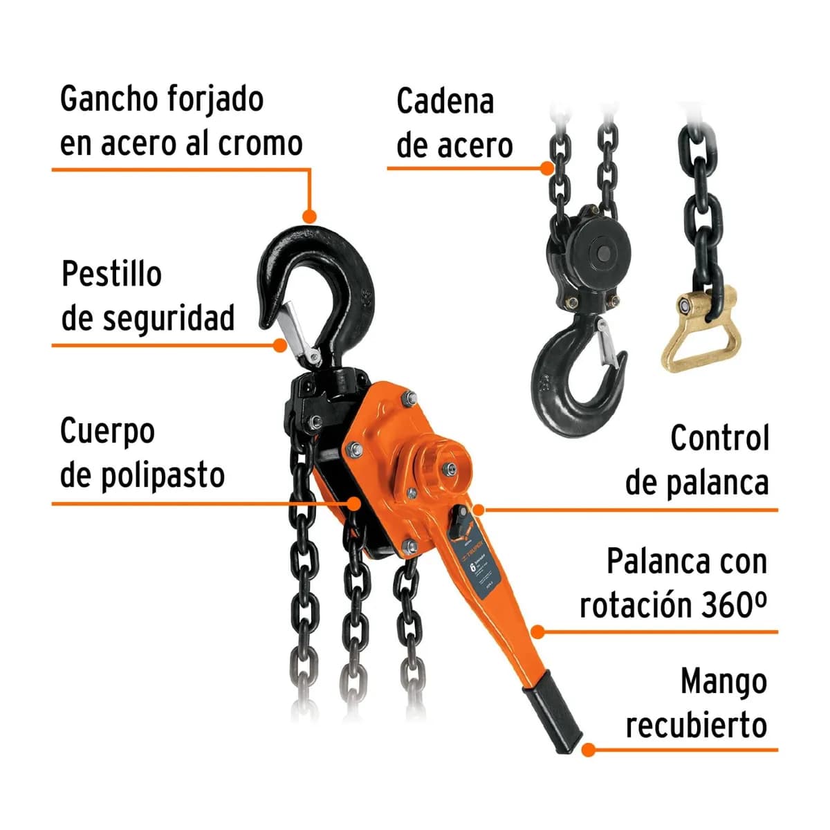 DIFERENCIAL CG D/PALANCA 6TON POPA-6 TRUPER 16844