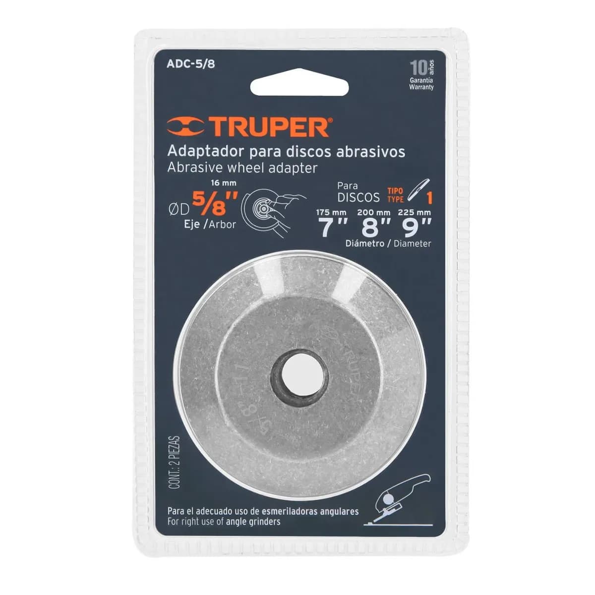 ADAPTADOR TRUPER 5/8 D/DISCO ABRAS ADC-5/8 10540