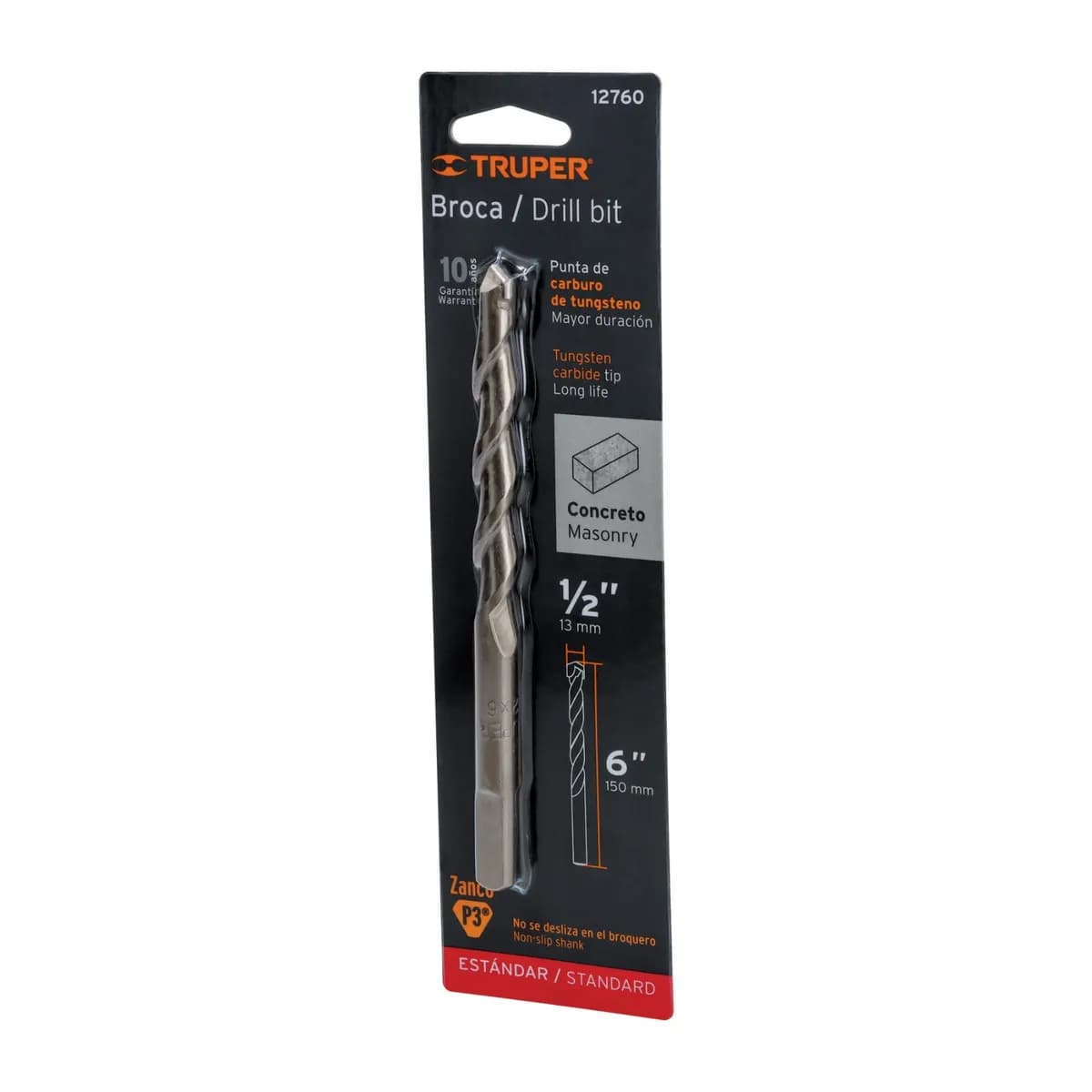 BARRENA PARA PARED 1/2 BLIST BCT-1/2X6 12760 TRUPER