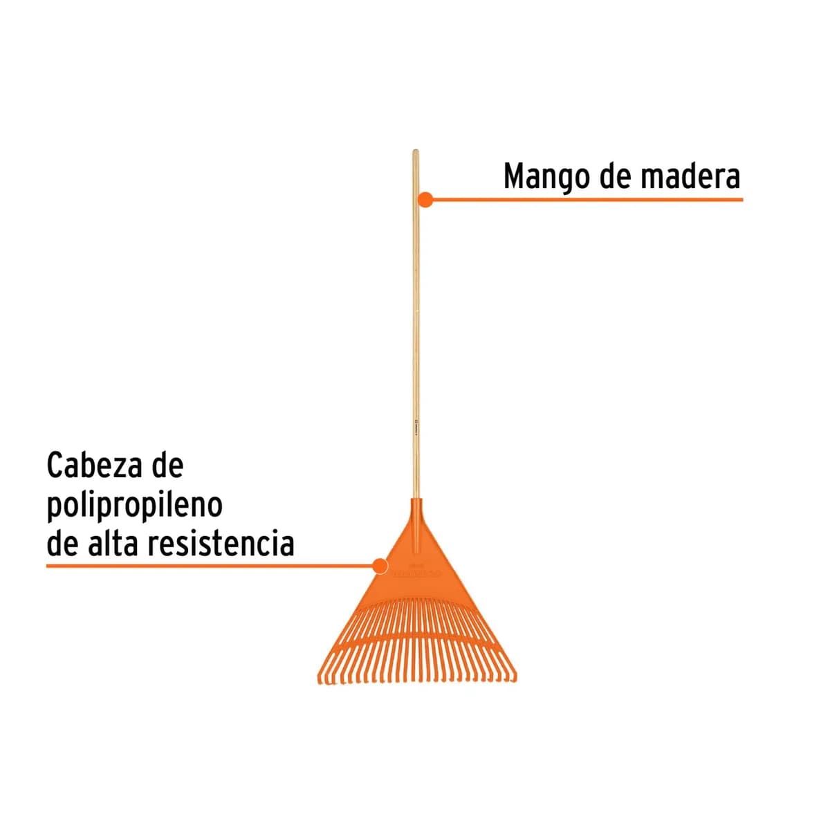 ESCOBA P/JARDIN TRUPER PLASTICA EP-26 C/MANGO 19788