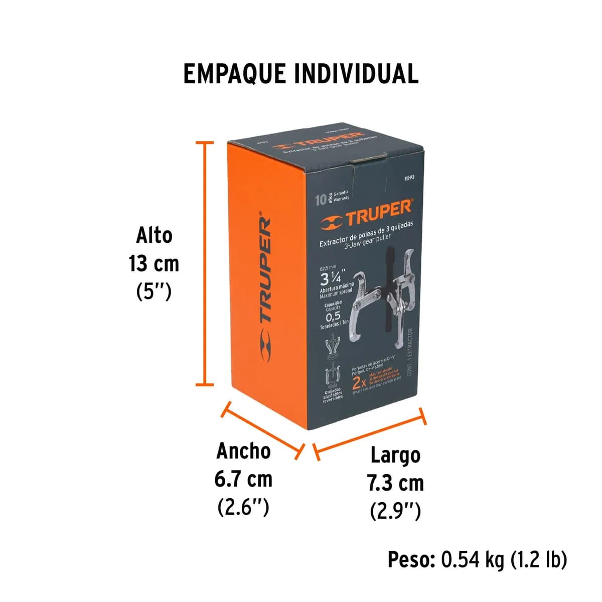EXTRACTOR DE POLEAS 3 1/4 PULG 3 BRAZO TRUPER EX-P3 14500