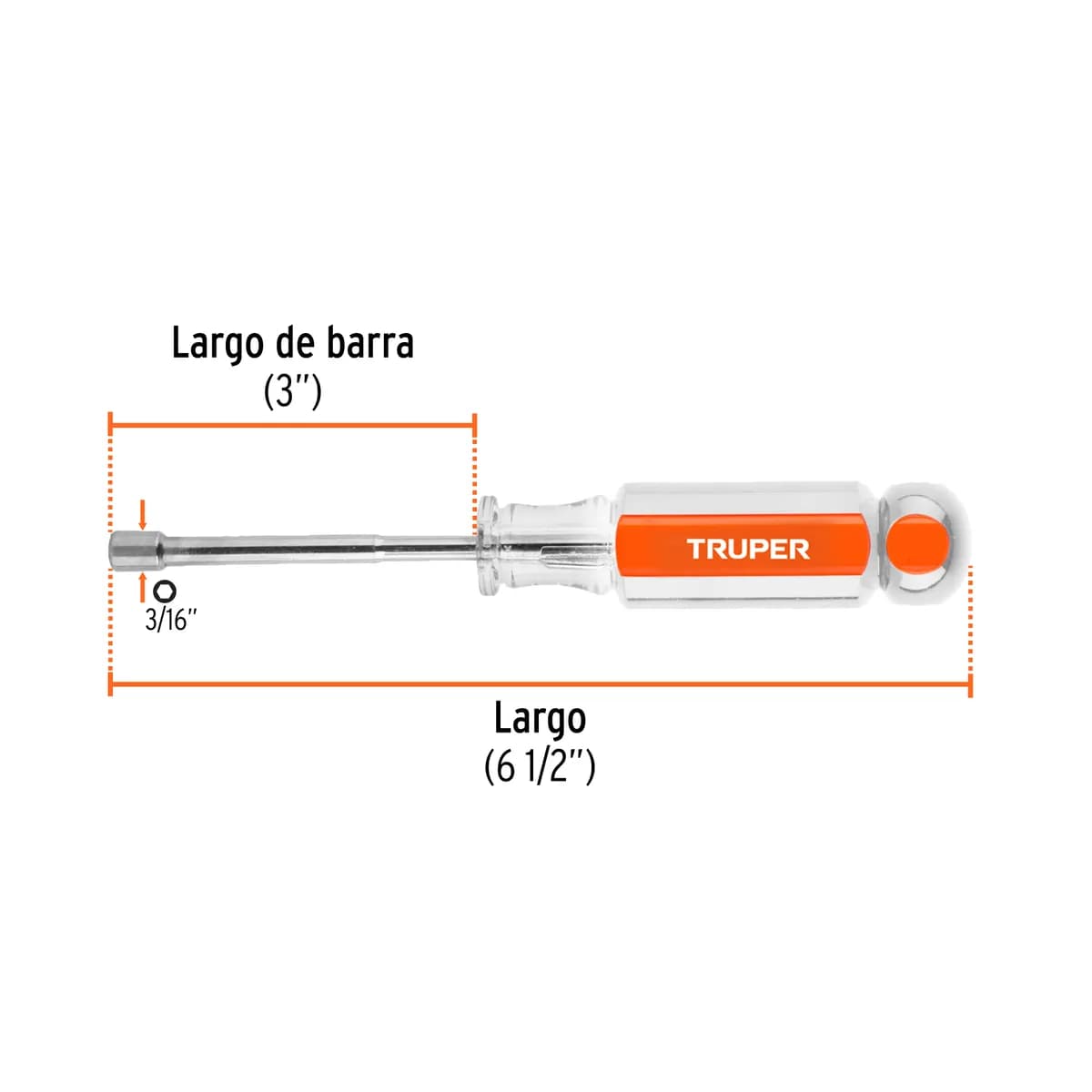 DESTORNILLADOR TRUPER DE CUBO DJ-3/16" 14119