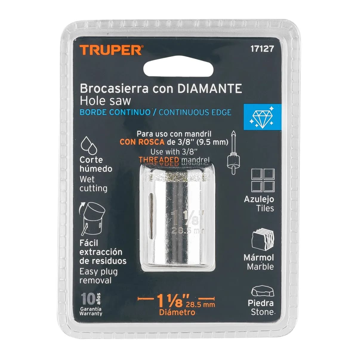 CORTA CIRCULO TRUPER DIAMANTE 1-1/8 COAZ-1-1/8 17127 copa sierra