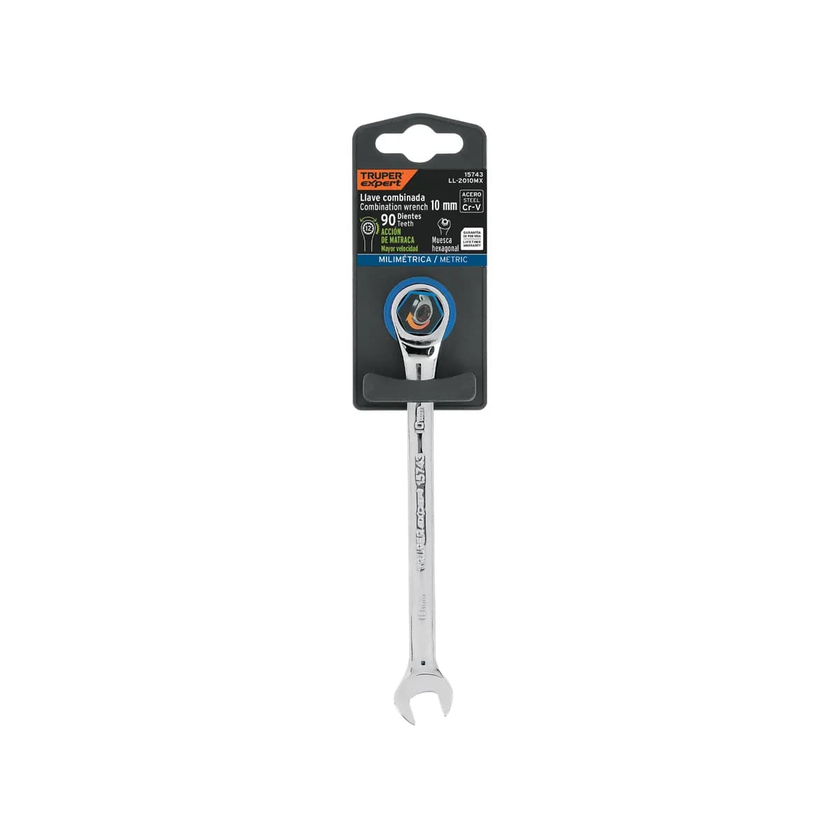 Llave Combinada 10mm C/MATRACA TRUPER LL-2010MX 15743