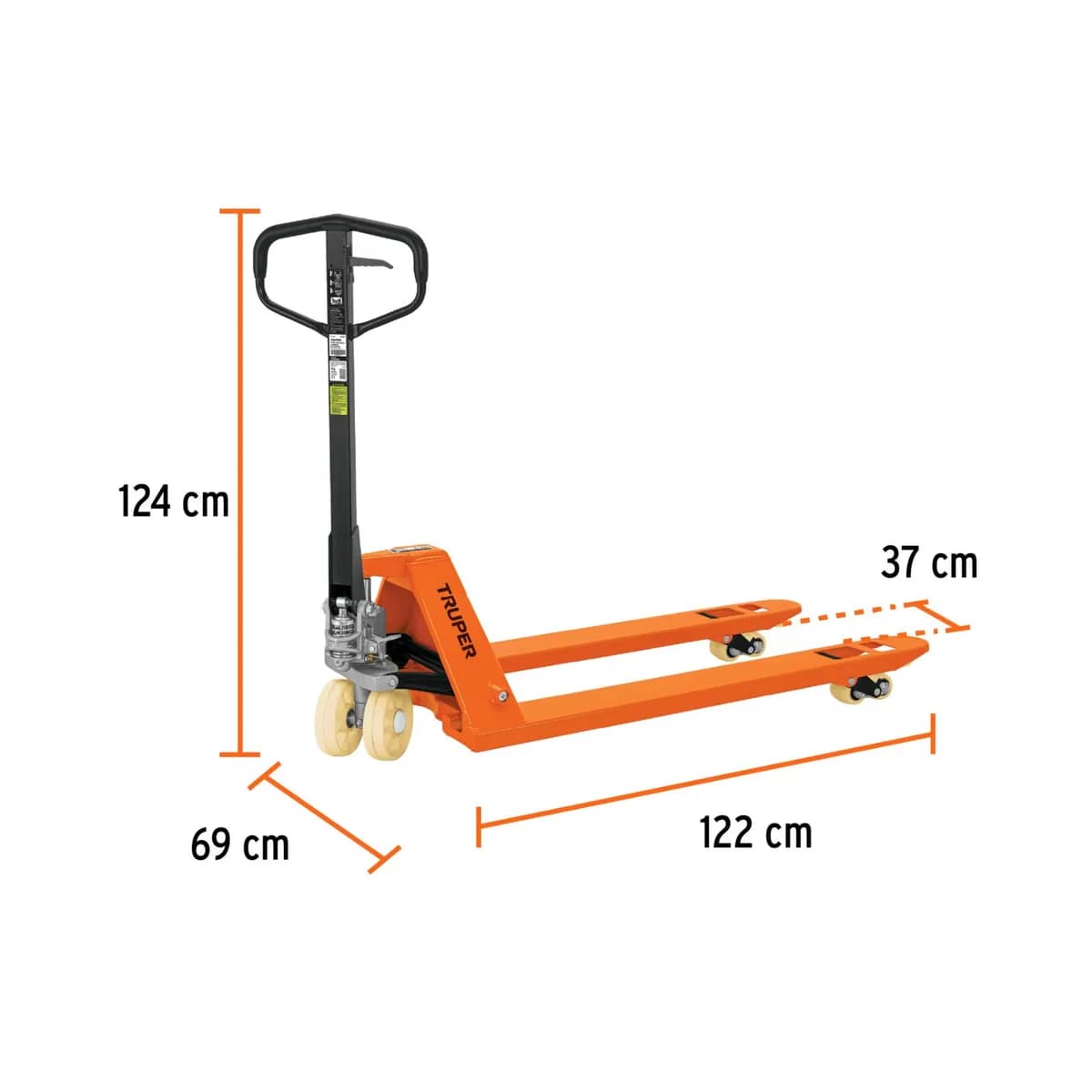 PATIN TRASPALETA 3 TON TRUPER MONTACARGA PAT-3NY 15083
