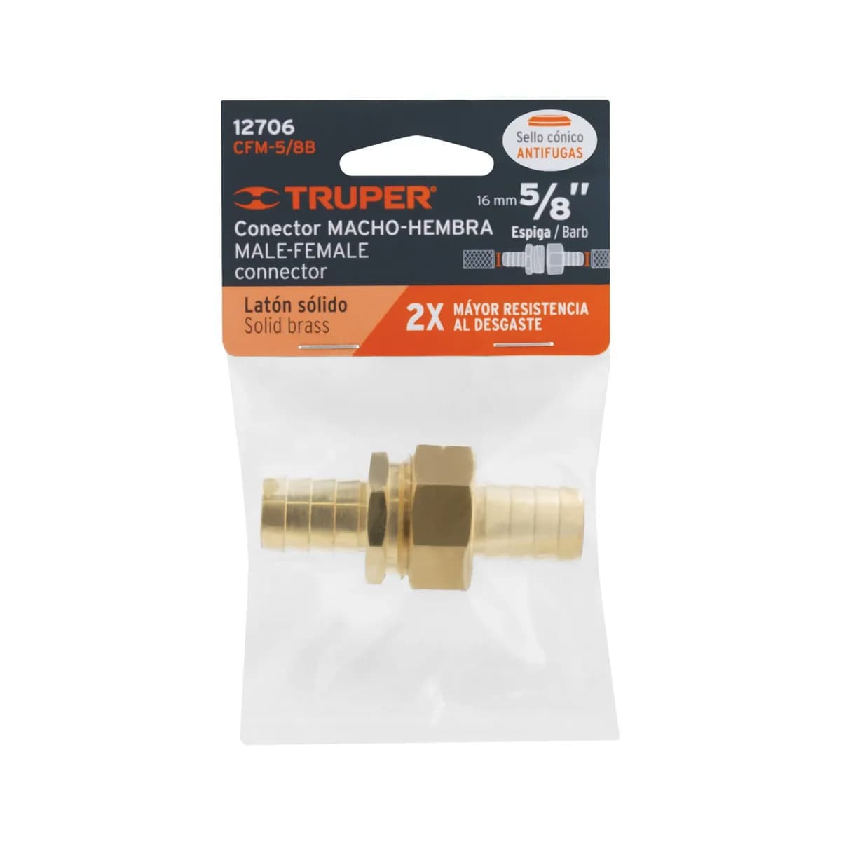 JUEGO CONEXION MANG 5/8 TRUPER CFM-5/8B 12706 macho-hembra
