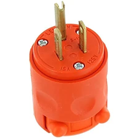 Enchufe Leviton 120V 3P 515-PV-OR NARANJA 030092