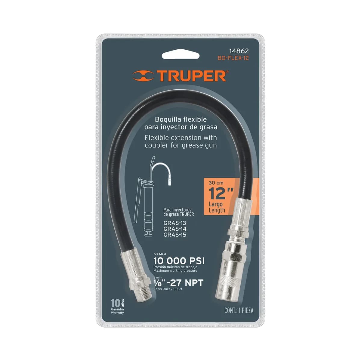 MANGUERA P/ENGRASADORA 12PULG TRUPER BO-FLEX-12 14862