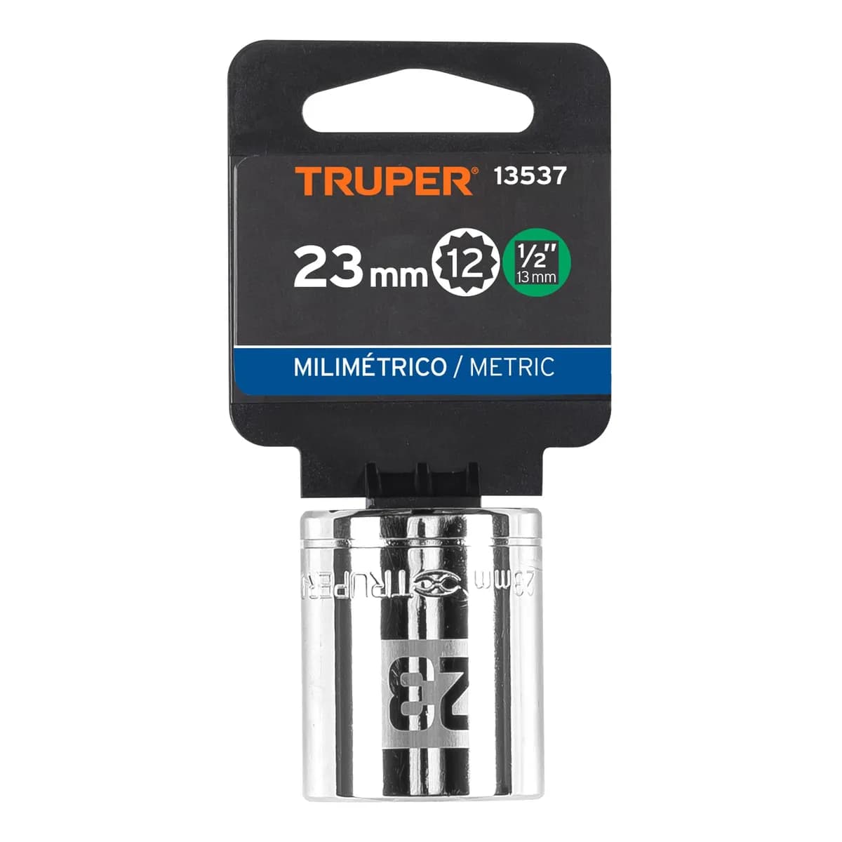 CUBO MECANICO TRUPER 1/2X23MM 12 CARA D-1223-EM 13537