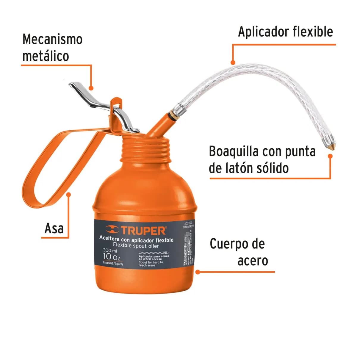 ACEITERA 10.OZ 300ML TRUPER ACEF-300 14872