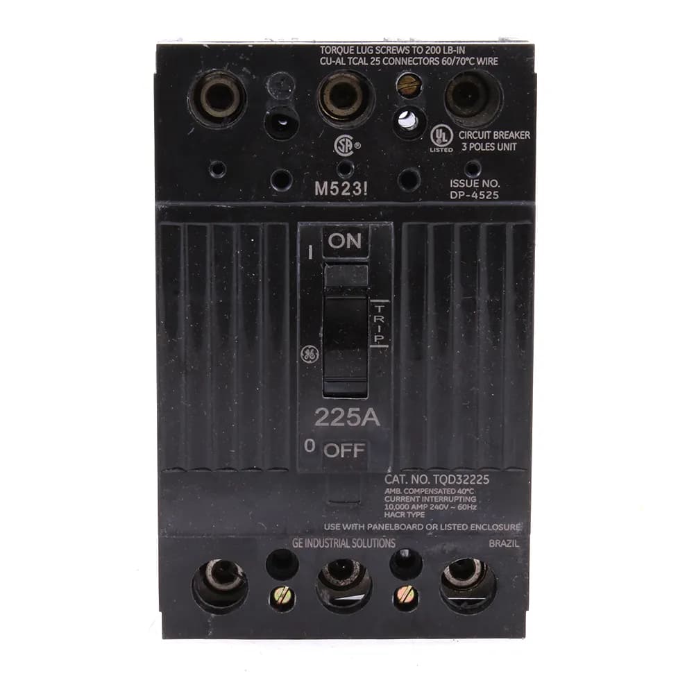 BREAKER IND. 225 AMP 3PH 240V GE TQD32225WL
