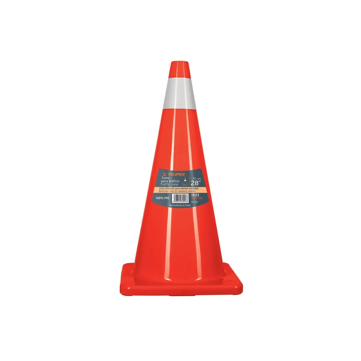 CONO TRAFICO 70CM REFLECTIVO TRUPER CONO-70R 13123