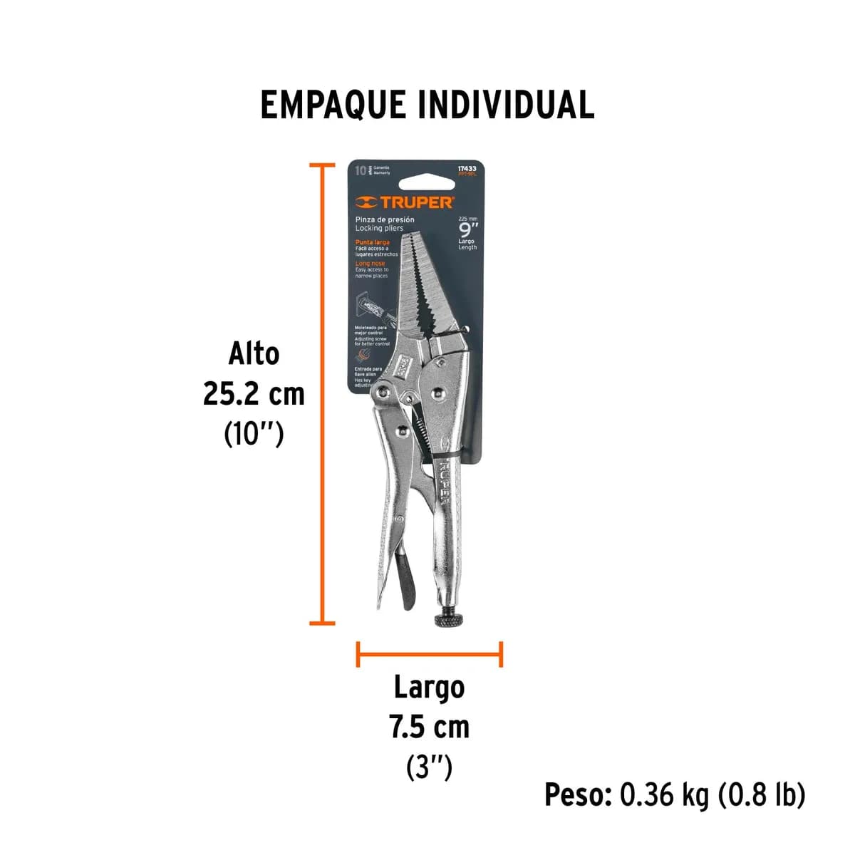 ALICATE PRESION 9 PICO LARGO TRUPER PPT-9PL 17433