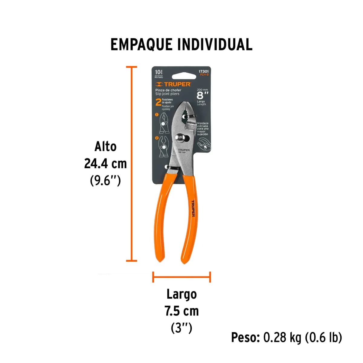 ALICATE MECANICO FORRADO TRUPER 8PULG 17301