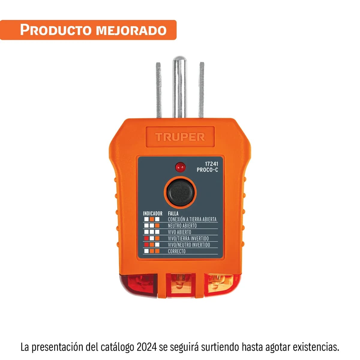 PROBADOR TRUPER DE TOMA CORRIENTE ALTERNA PROCO-C 17241