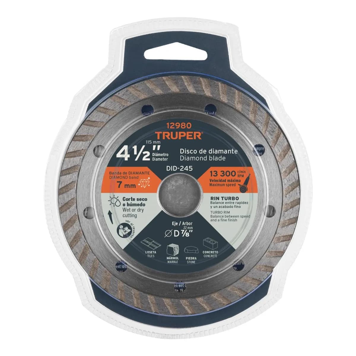DISCO TURBO TRUPER 4.1/2 DIAMANTE did-245 12980
