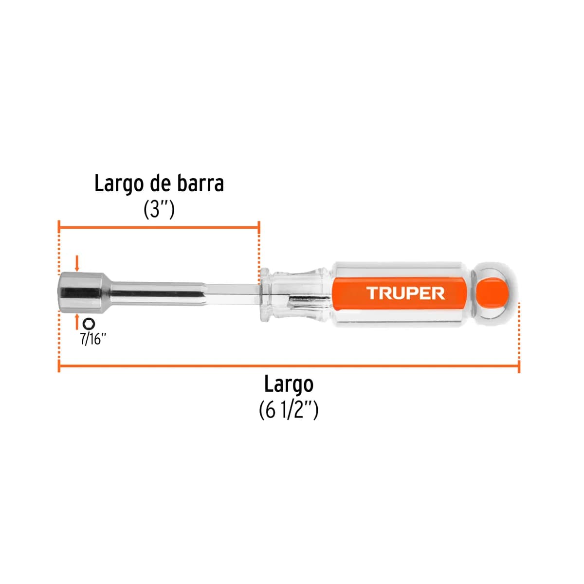 DESTORNILLADOR TRUPER DE CUBO DJ-7/16" 14131