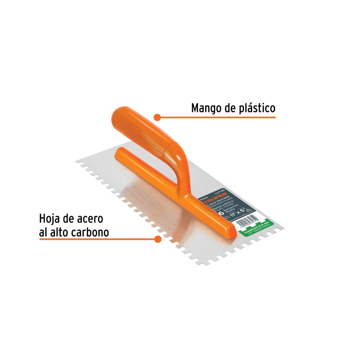 LLANA DENTADA 11"X5" M/PLASTICO TRUPER LLP-6C 15413