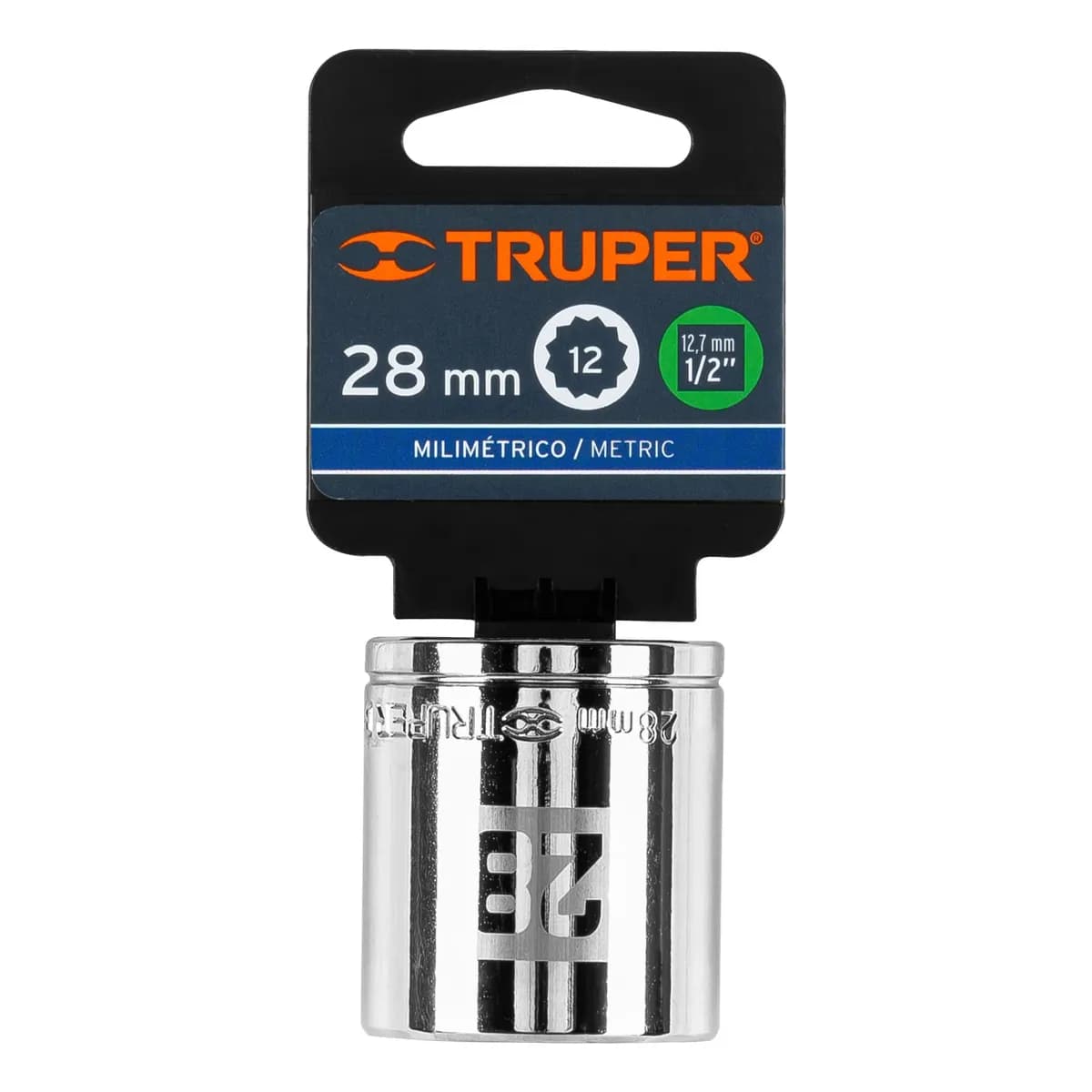 CUBO 28MM X 1/2 ESTRIADO TRUPER D-1228-EM 13542 MECANICO