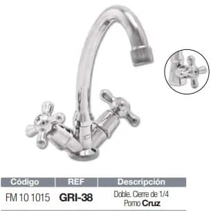 MEZCLADORA FREGADERO BAR FERMETAL MONOMANDO GRI-38