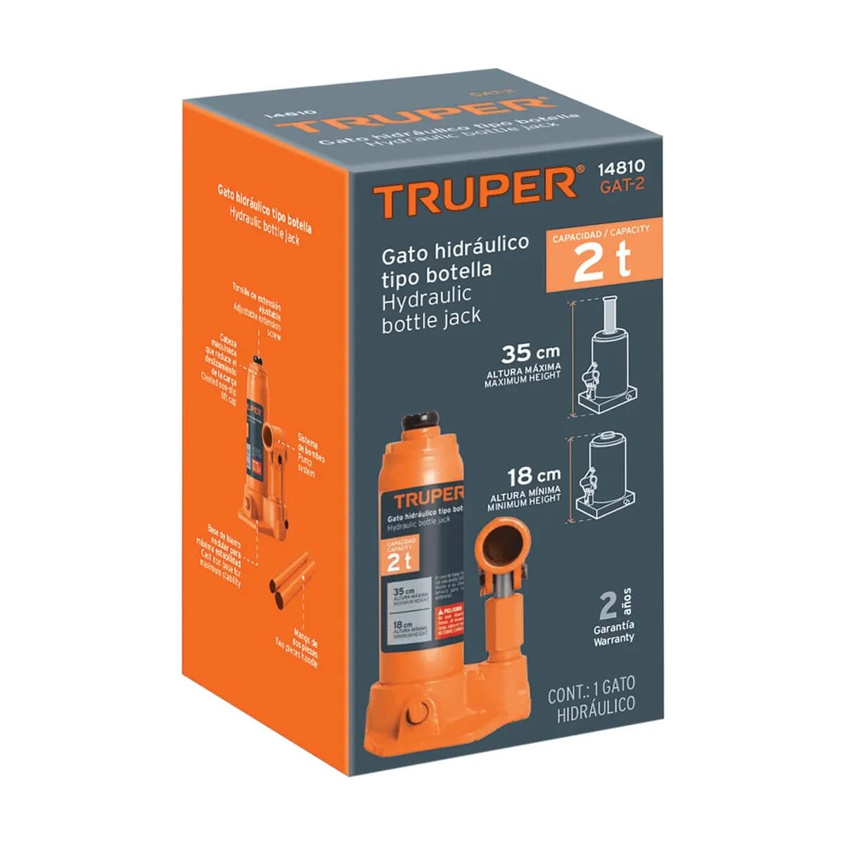 GATO HIDRAUL. 2TON. TRUPER GAT-2 14810